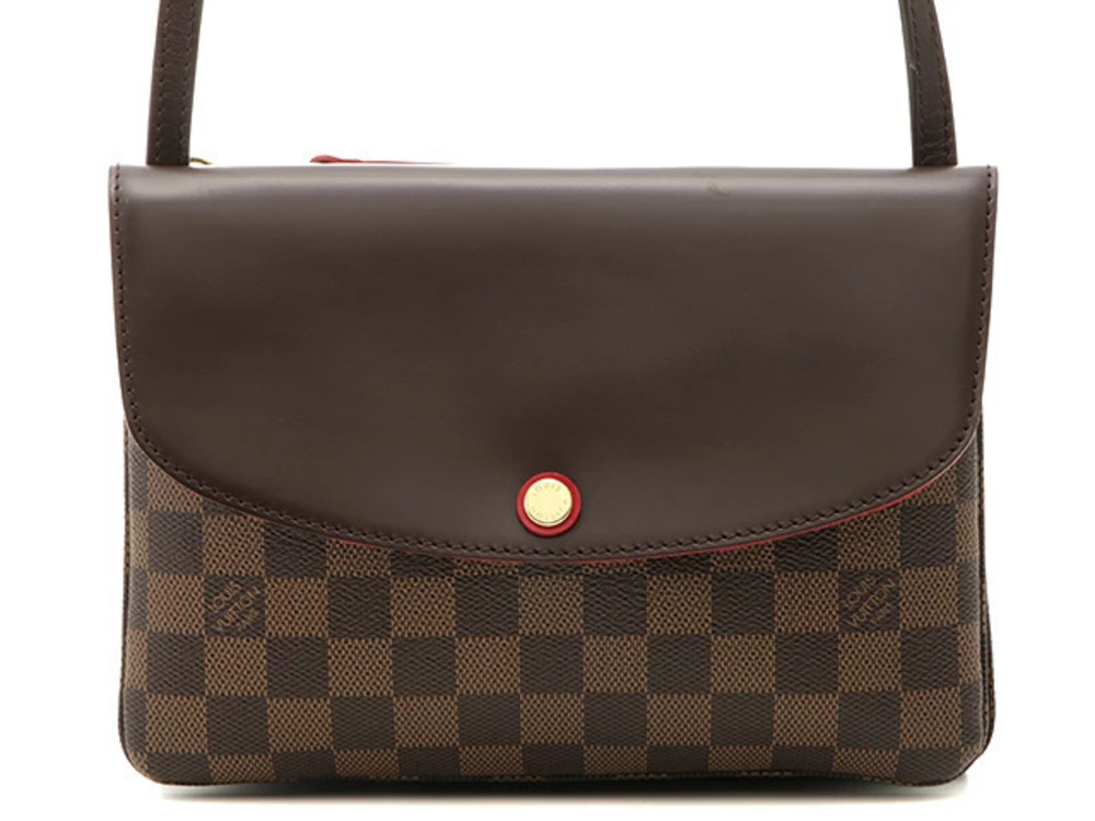 LOUIS VUITTON Twice Damier Shoulder Bag
